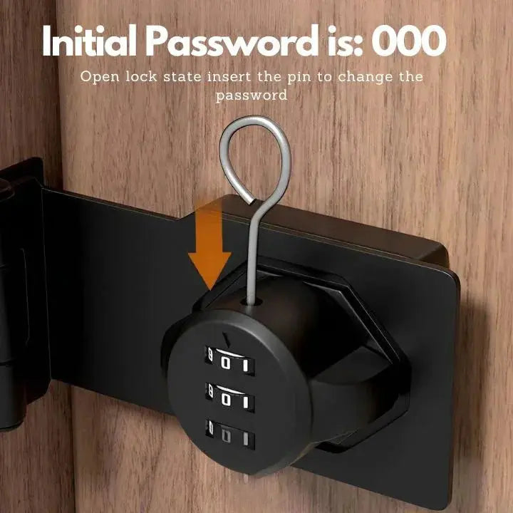 Orthorun | Combination Lock - Zinc Alloy Keyless Door Lock with 1000 Codes