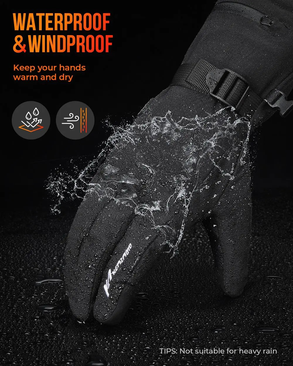 Orthorun | Thermal Heated Gloves - Waterproof Rechargeable Winter Gloves