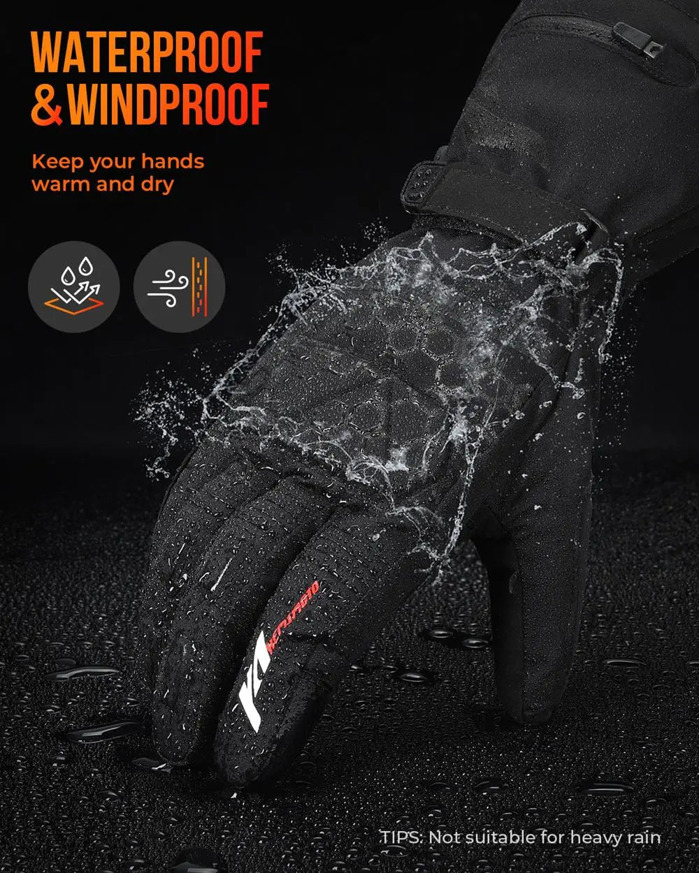 Orthorun | Thermal Heated Gloves - Waterproof Rechargeable Winter Gloves