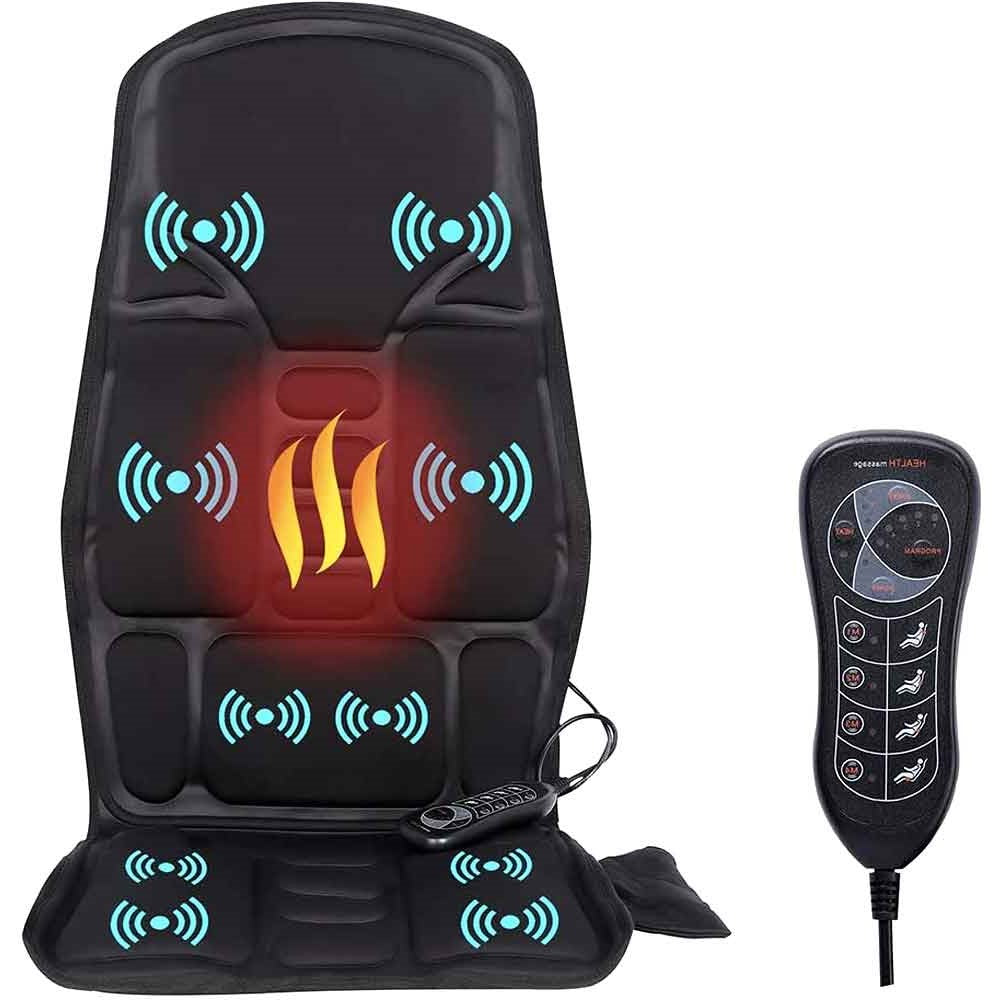 8 Mode Massage Chair Pad With Heated Back Neck Cushion For Car & Home - Orthorun