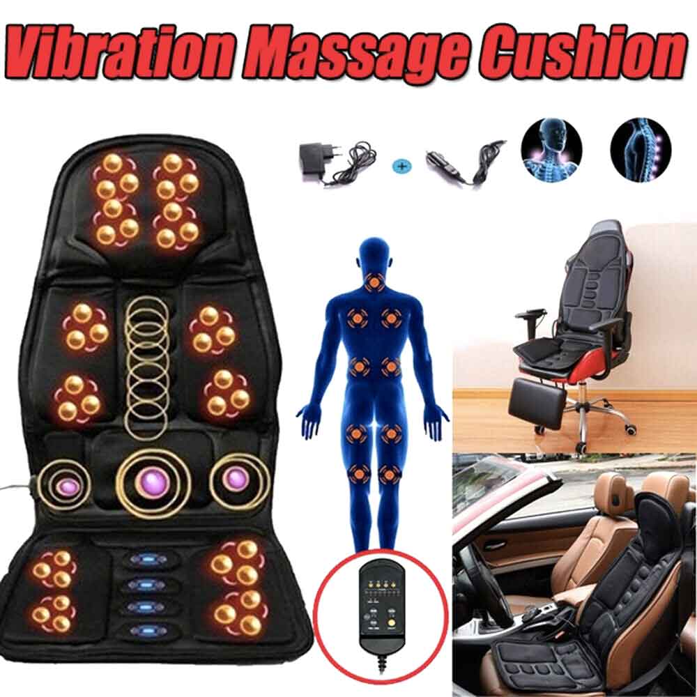 8 Mode Massage Chair Pad With Heated Back Neck Cushion For Car & Home - Orthorun