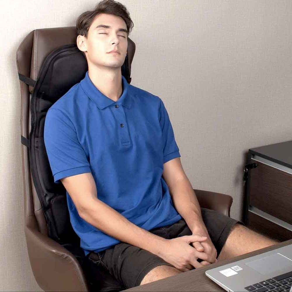8 Mode Massage Chair Pad With Heated Back Neck Cushion For Car & Home - Orthorun