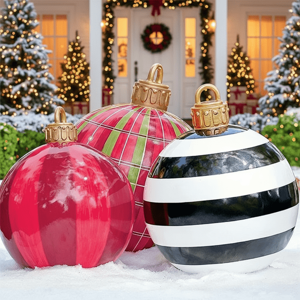 Orthorun | Large Weatherproof Christmas Baubles for Indoor & Outdoor Use