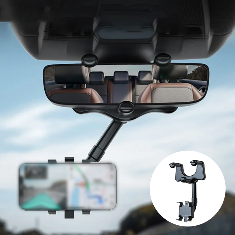 360° Rotating Multifunctional Car Mirror Phone Holder - Orthorun