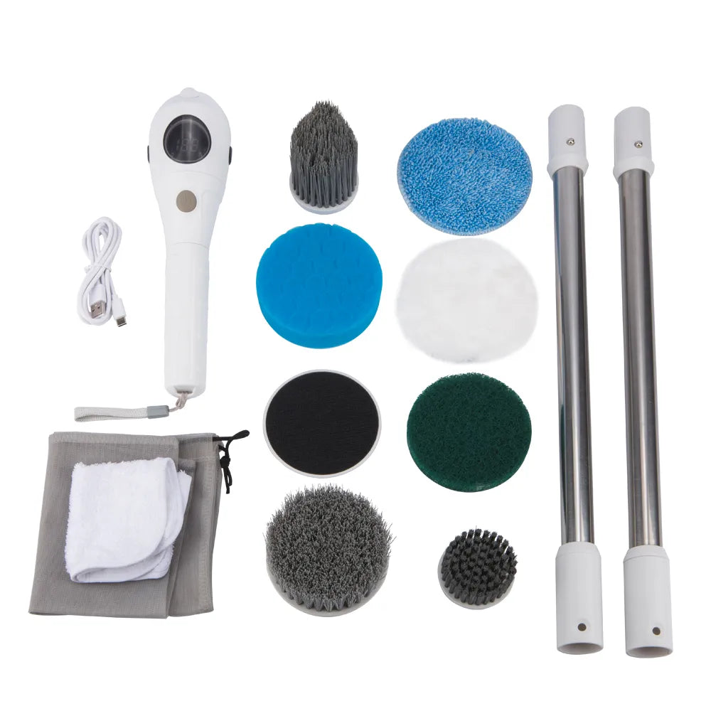 Orthorun | 8-in-1 Multifunctional Electric Cleaning Brush – Wireless & Rotating for Bathroom, Kitchen & Windows
