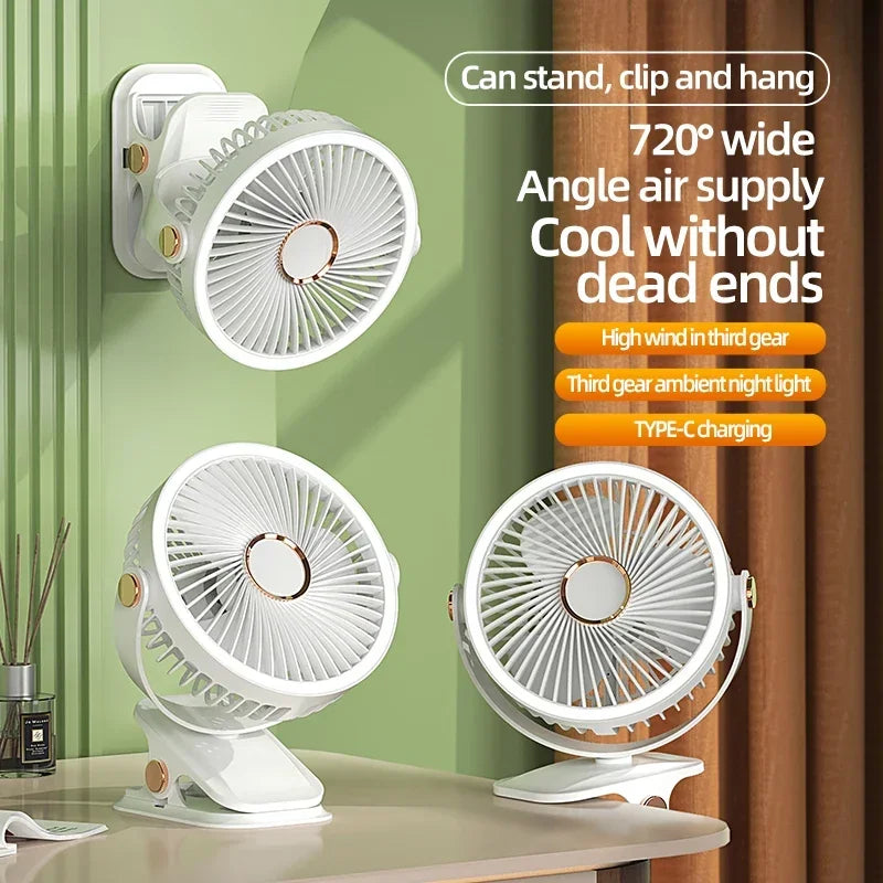 Orthorun | Multi-Angle Outdoor Clip-On Rechargeable Cooling Fan
