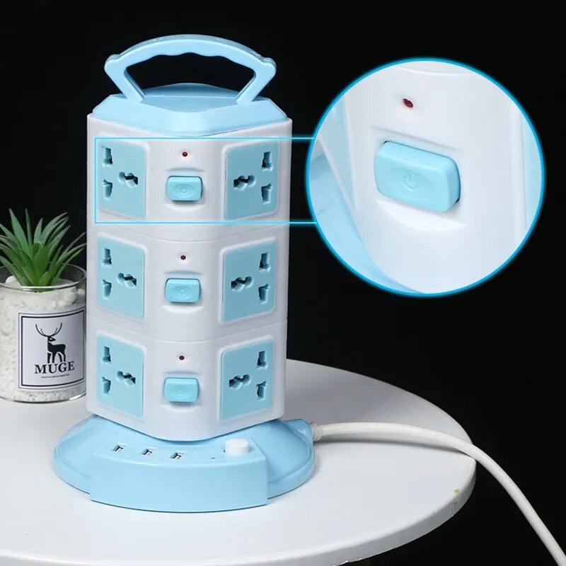 Orthorun | Tower Design Surge Protector Vertical Power Strip