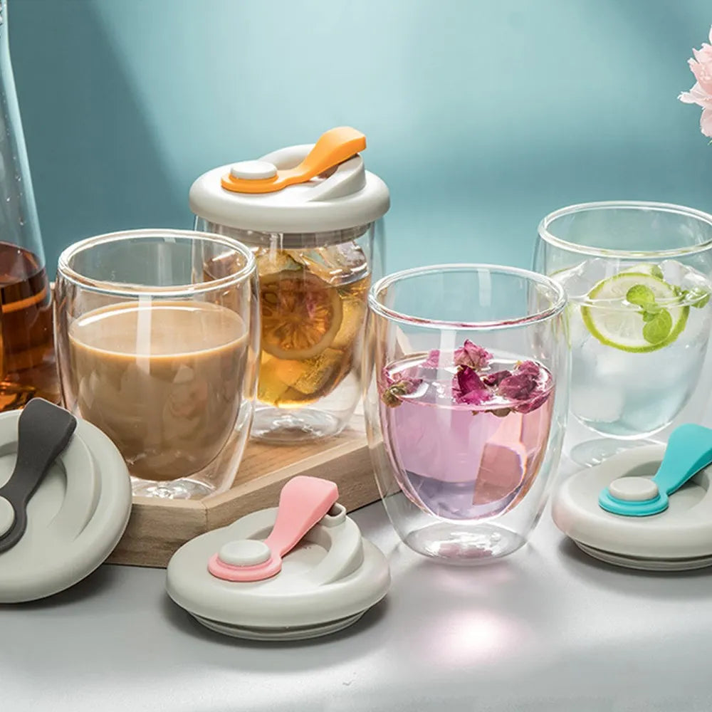 Orthorun | Leak-Proof Double Wall Glass Transparent Mug