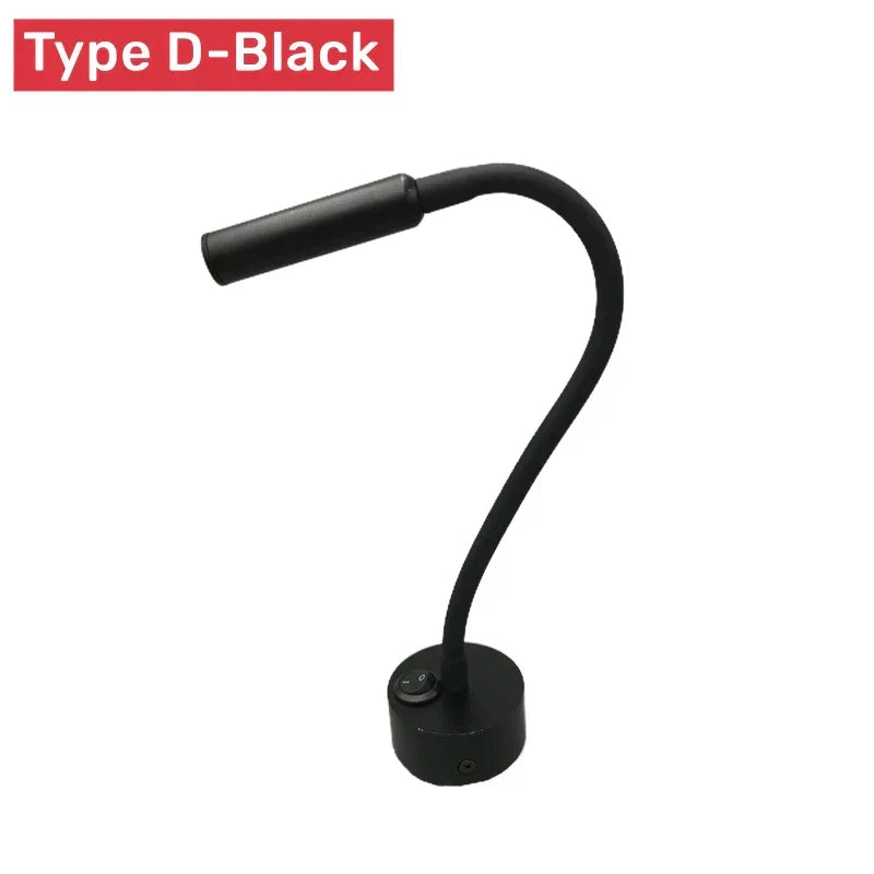 Orthorun | Modern Flexible LED Reading Wall Lamp with Switch - 1W/3W