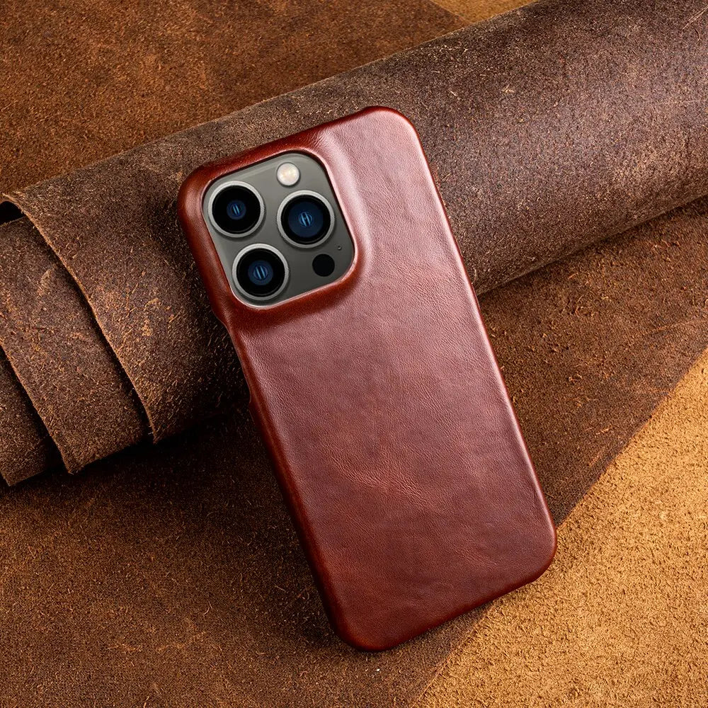 Orthorun | RoyalLeather – Luxurious Handmade Genuine Cowhide Leather Case for iPhone