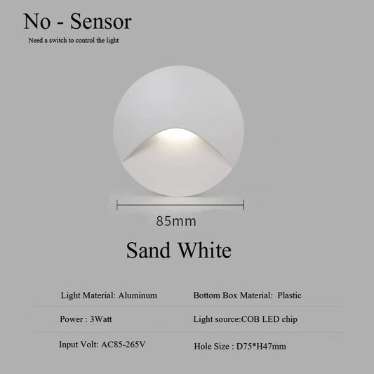 Orthorun | Modern Waterproof IP65 LED Recessed Wall Lamp – 3W Embedded Step & Staircase Balcony Light