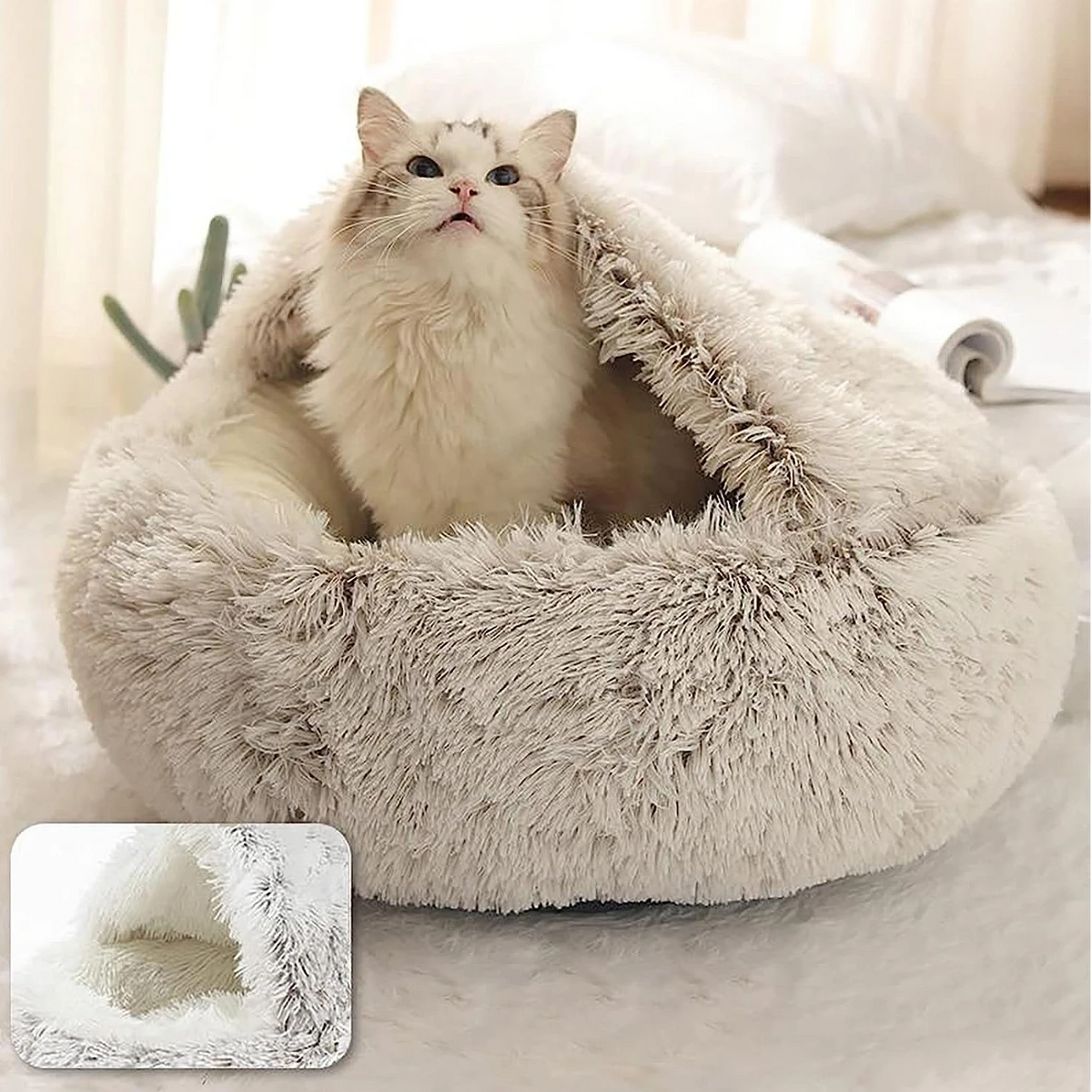 Orthorun | Cozy Cave Pet Bed – Calming & Comfortable Dog Bed for Deep Relaxation