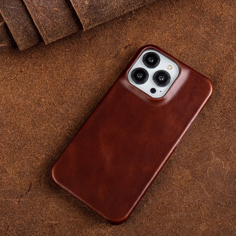 Orthorun | RoyalLeather – Luxurious Handmade Genuine Cowhide Leather Case for iPhone
