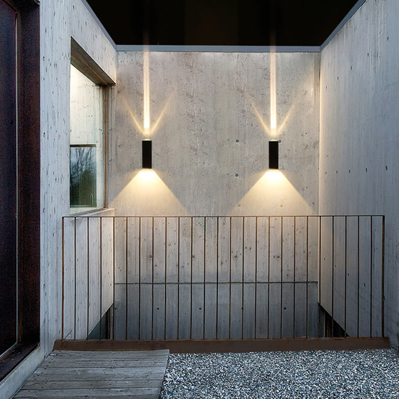 Orthorun | Modern Waterproof LED Outdoor Wall Light – Rectangular Up/Down Aluminum Fixture