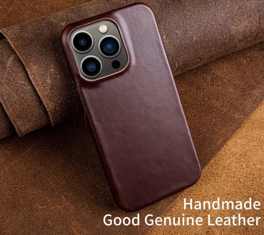 Orthorun | RoyalLeather – Luxurious Handmade Genuine Cowhide Leather Case for iPhone