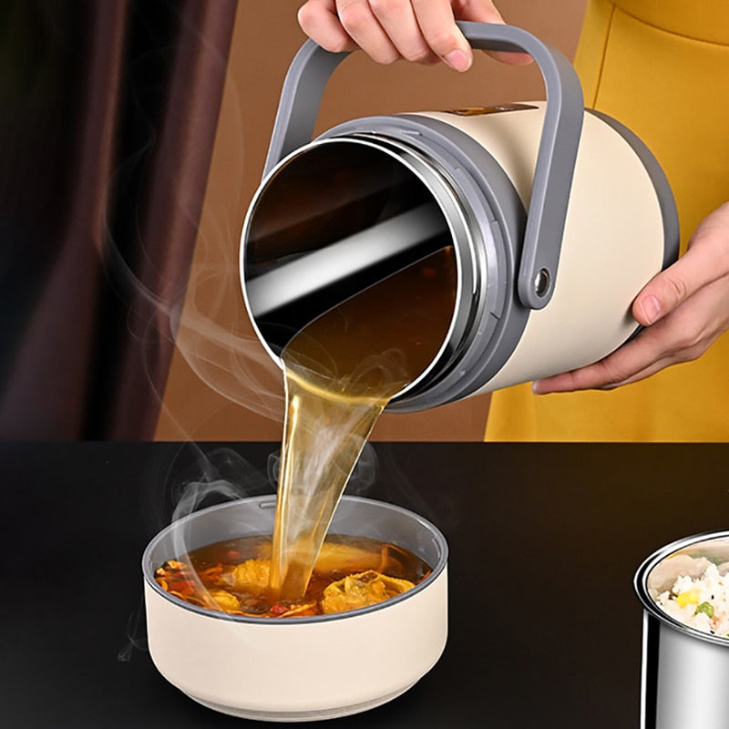 Orthorun | USB Heated Lunch Box – 304 Stainless Steel Portable Food Warmer for Work & Travel