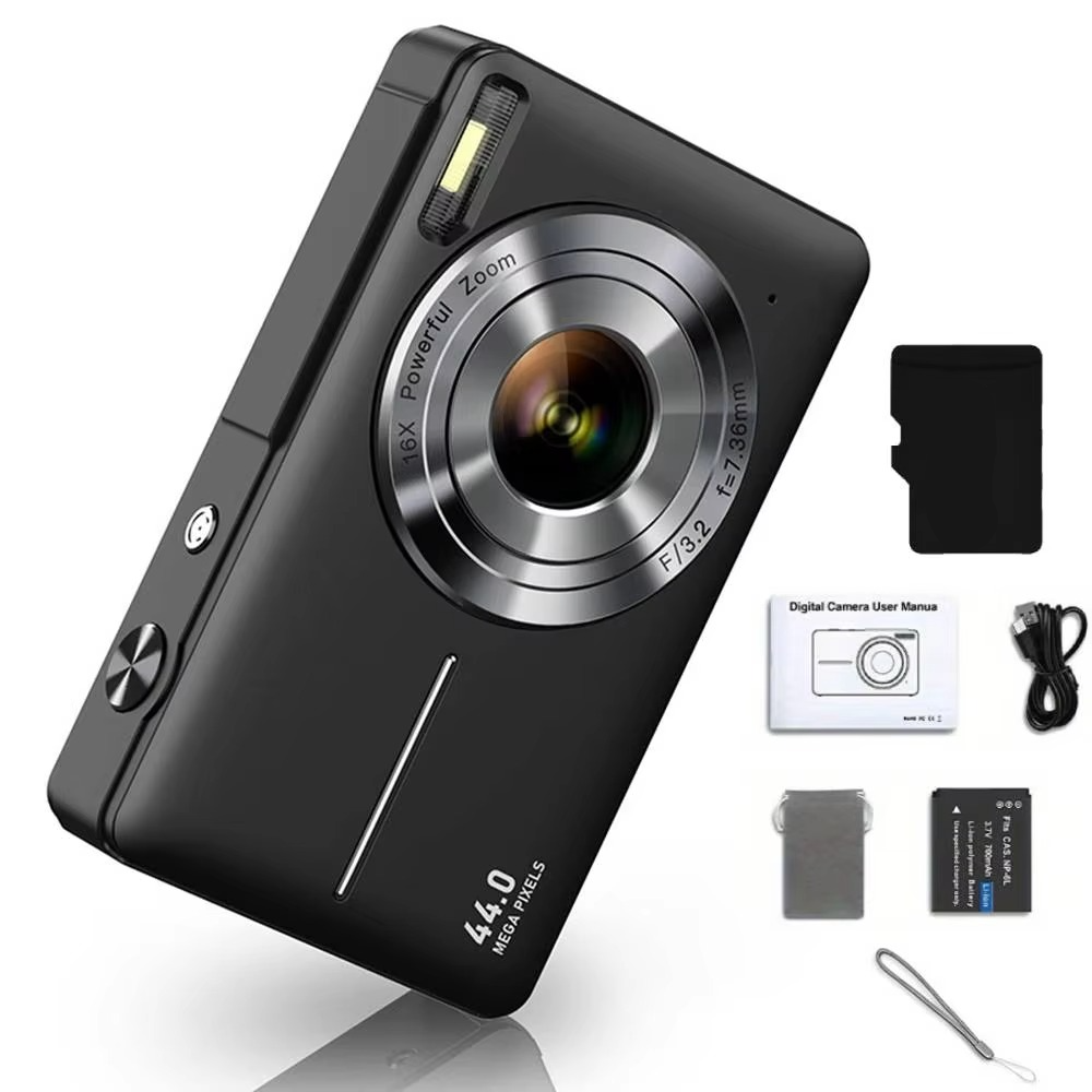 Orthorun | High-Resolution Kids' Digital Camera - 1080P HD, 44MP with 16X Zoom