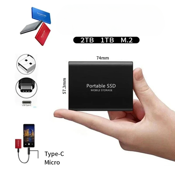 Orthorun | Portable SSD 128GB External Hard Drive – Compact & Fast Storage Drive