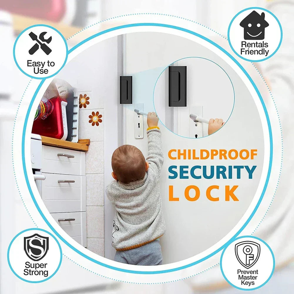 Orthorun | Anti-Theft Childproof Door Safety Latch – Secure Lock for Kids Safety