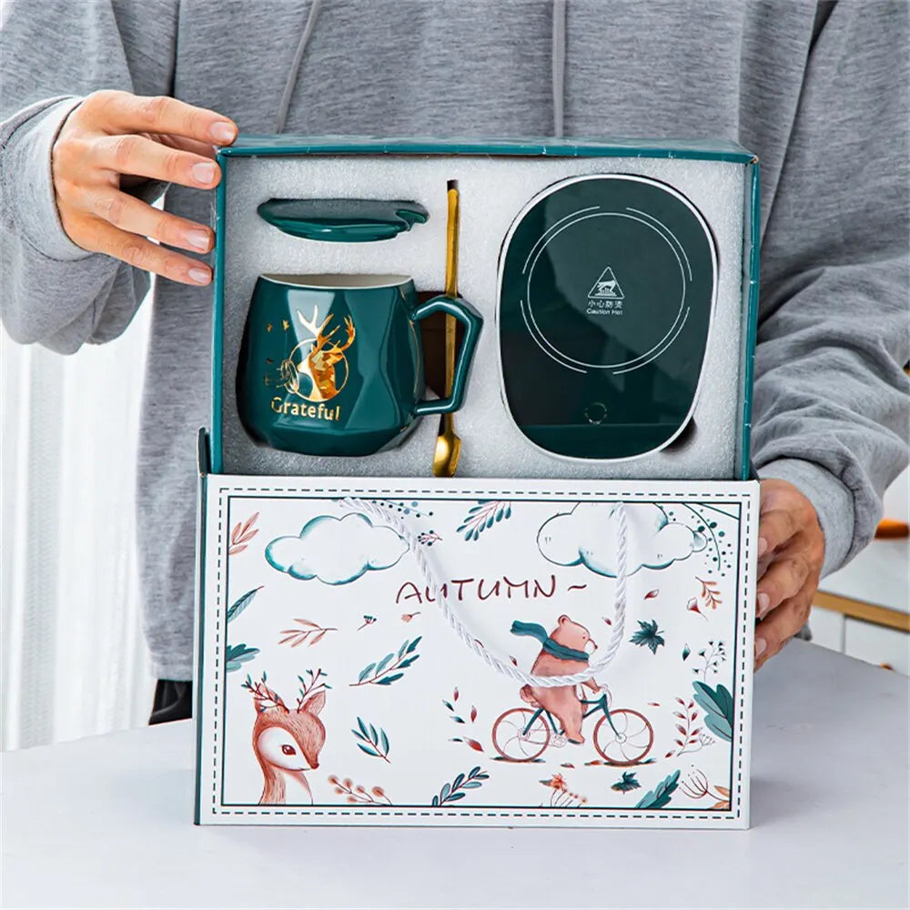 Orthorun | Smart Ceramic Mug Warmer - Electric Coaster for Coffee and Tea