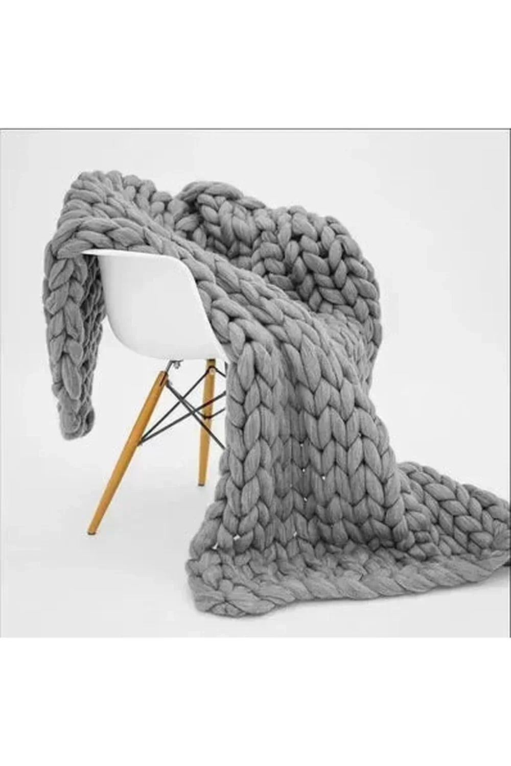 Orthorun | Cozy Knit Chunky Blanket – Thick Handmade Throw for Couch & Bed