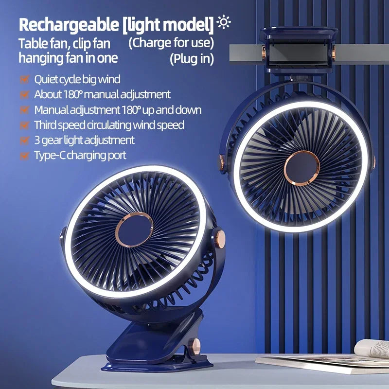 Orthorun | Multi-Angle Outdoor Clip-On Rechargeable Cooling Fan