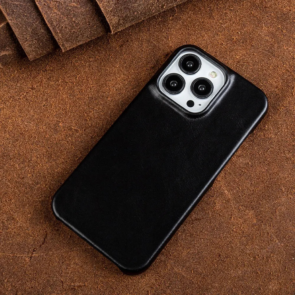 Orthorun | RoyalLeather – Luxurious Handmade Genuine Cowhide Leather Case for iPhone