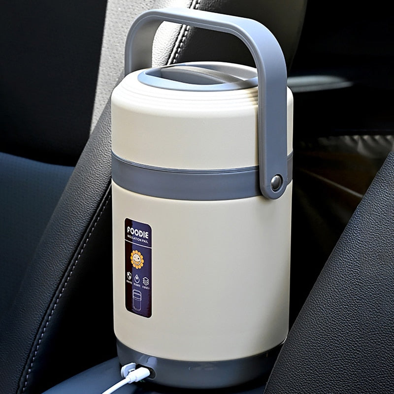 Orthorun | USB Heated Lunch Box – 304 Stainless Steel Portable Food Warmer for Work & Travel