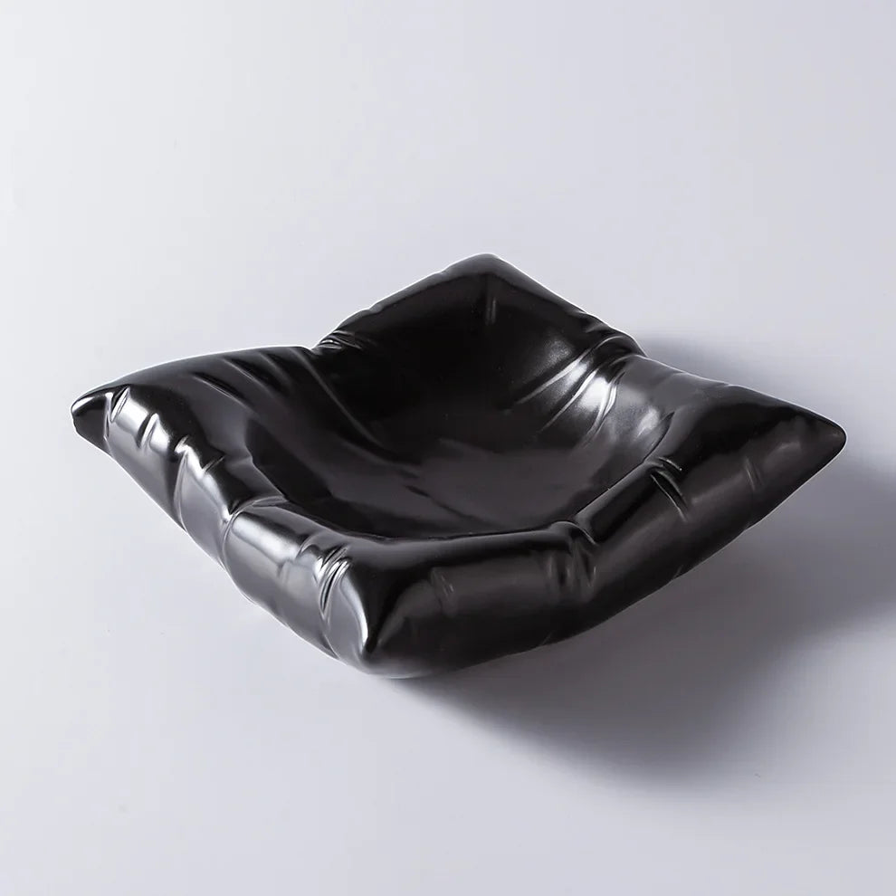 Orthorun | Ceramic Artistic Pillow Shape Food Plate
