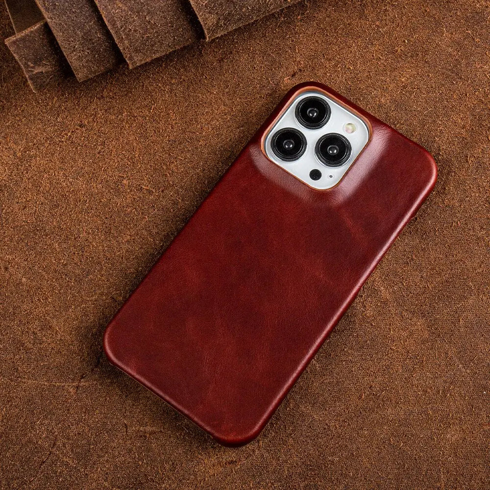 Orthorun | RoyalLeather – Luxurious Handmade Genuine Cowhide Leather Case for iPhone