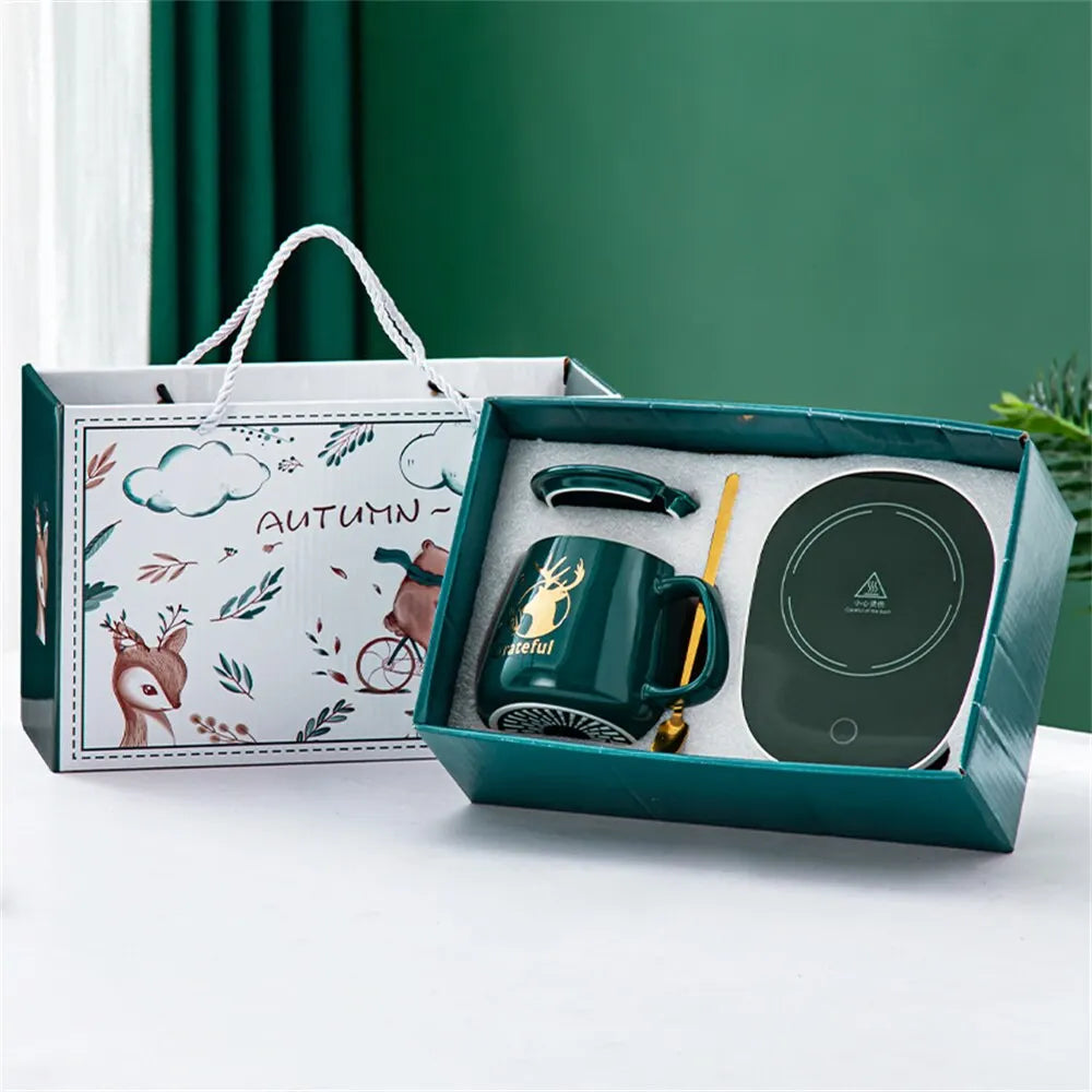 Orthorun | Smart Ceramic Mug Warmer - Electric Coaster for Coffee and Tea