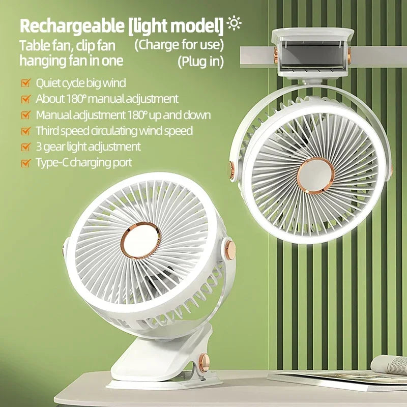 Orthorun | Multi-Angle Outdoor Clip-On Rechargeable Cooling Fan