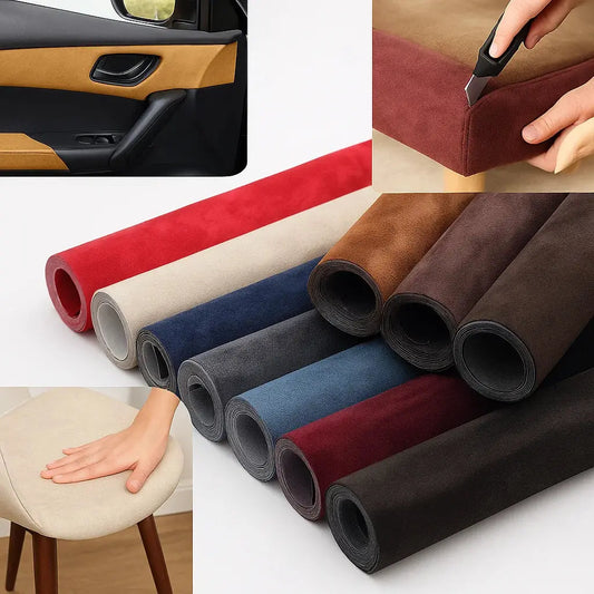 Orthorun | Self-Adhesive Microfiber Suede Fabric – Peel & Stick Suede Cloth for Crafts and Upholstery