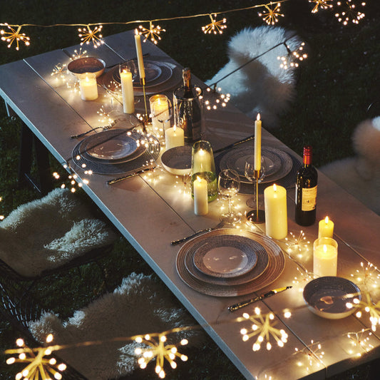 Orthorun | Starburra - Copper Starburst String Lights with Warm White LEDs for Indoor & Outdoor