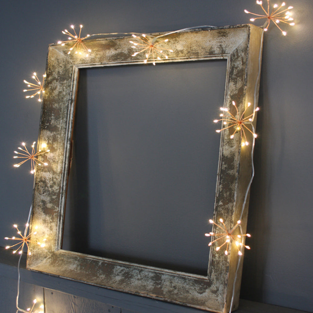 Orthorun | Starburra - Copper Starburst String Lights with Warm White LEDs for Indoor & Outdoor