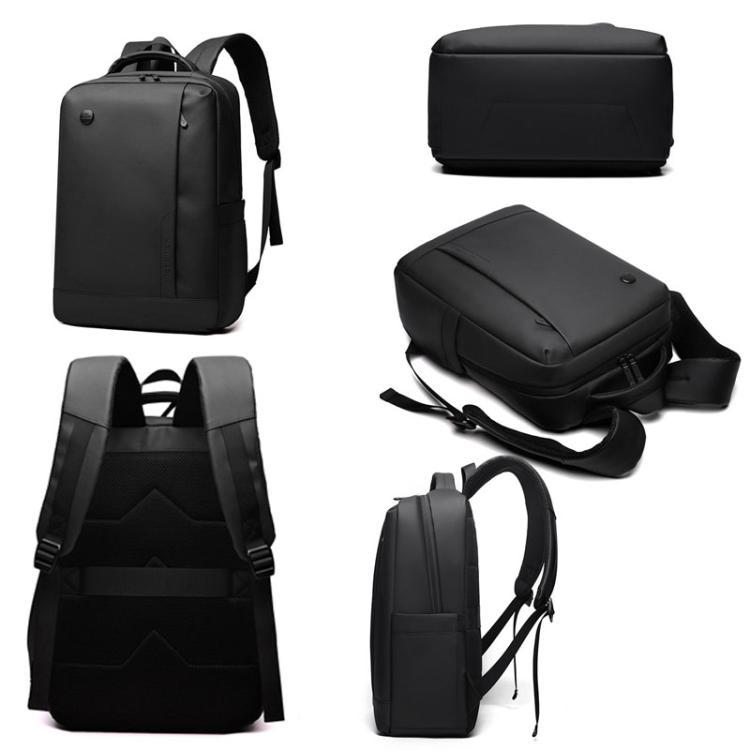 Orthorun | Men's 14-Inch Laptop Backpack - Waterproof Large Capacity Business Commuter Backpack (Black)