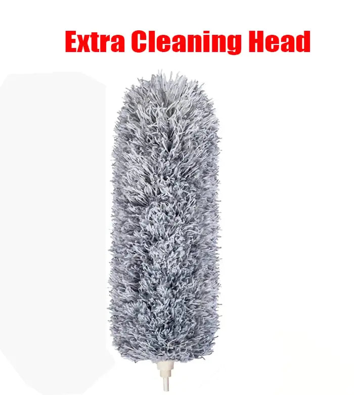 Orthorun | Telescopic Dust Duster with Extra Long Microfiber Head – Includes 3 Free Replacement Cleaning Heads