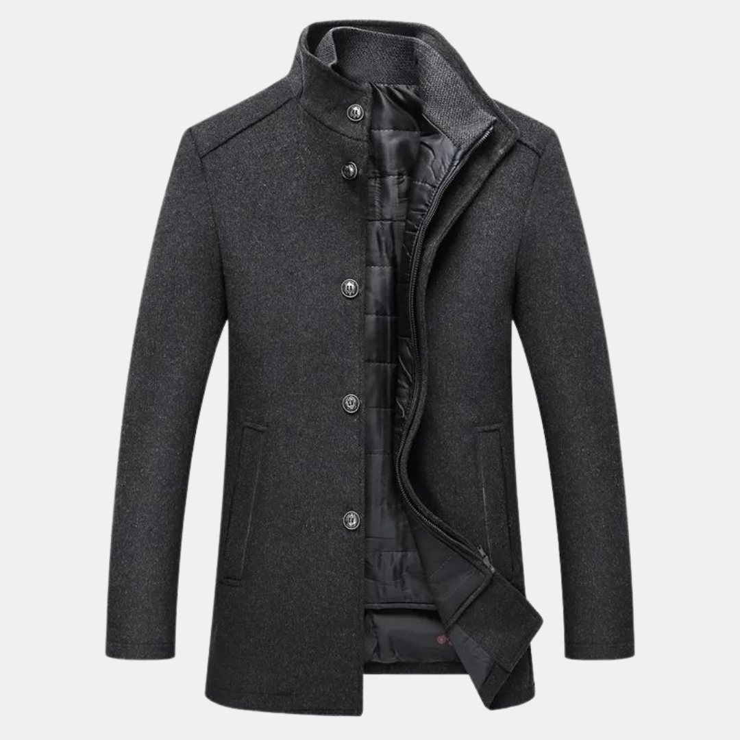 Vernon | Men’s Wool Stand Collar Coat