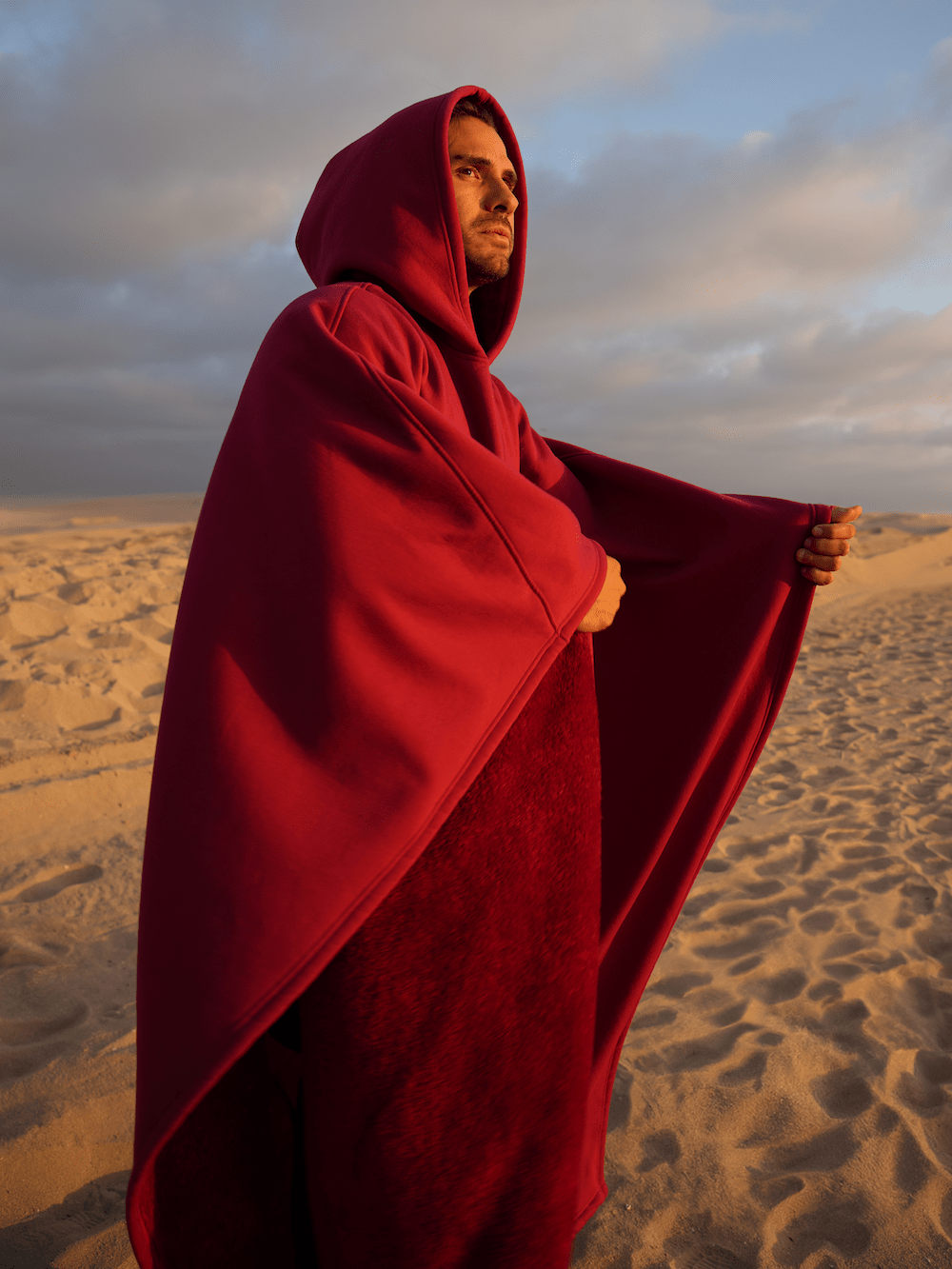 Orthorun | Weighted Cloak Hoodie – Sensory-Friendly Cotton Hoodie with Faux Fur Lining, Cozy Oversized Comfort