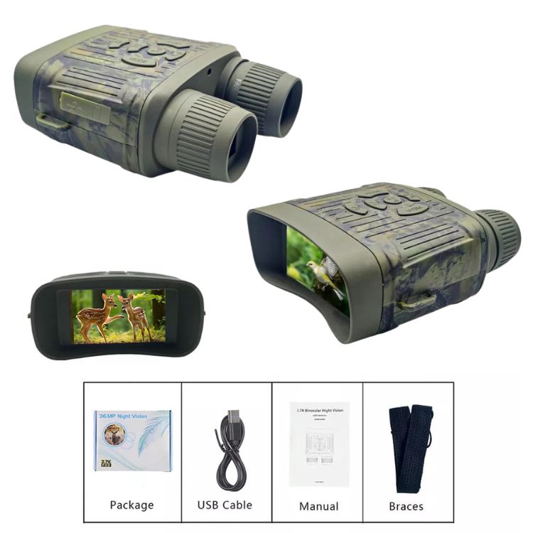 Orthorun | OptiClear Night Vision Binoculars – 1000ft Infrared, HD Display for Hunting & Surveillance