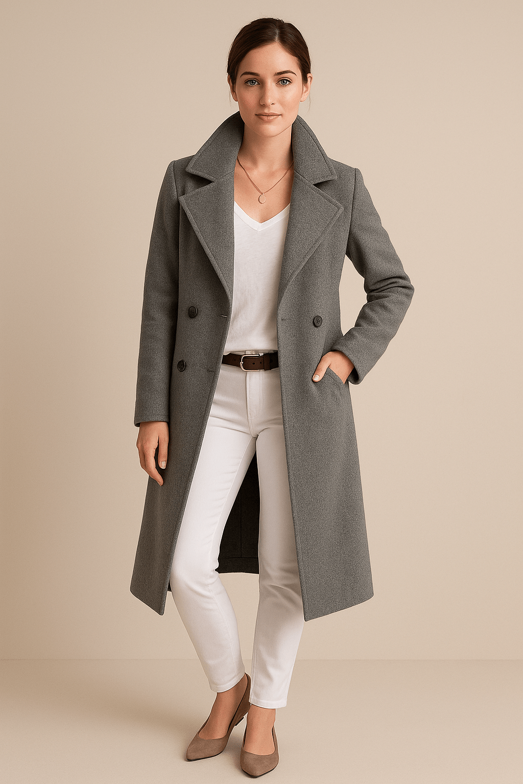 Gavella | Women’s Mid‑Length Fleece Trench Coat