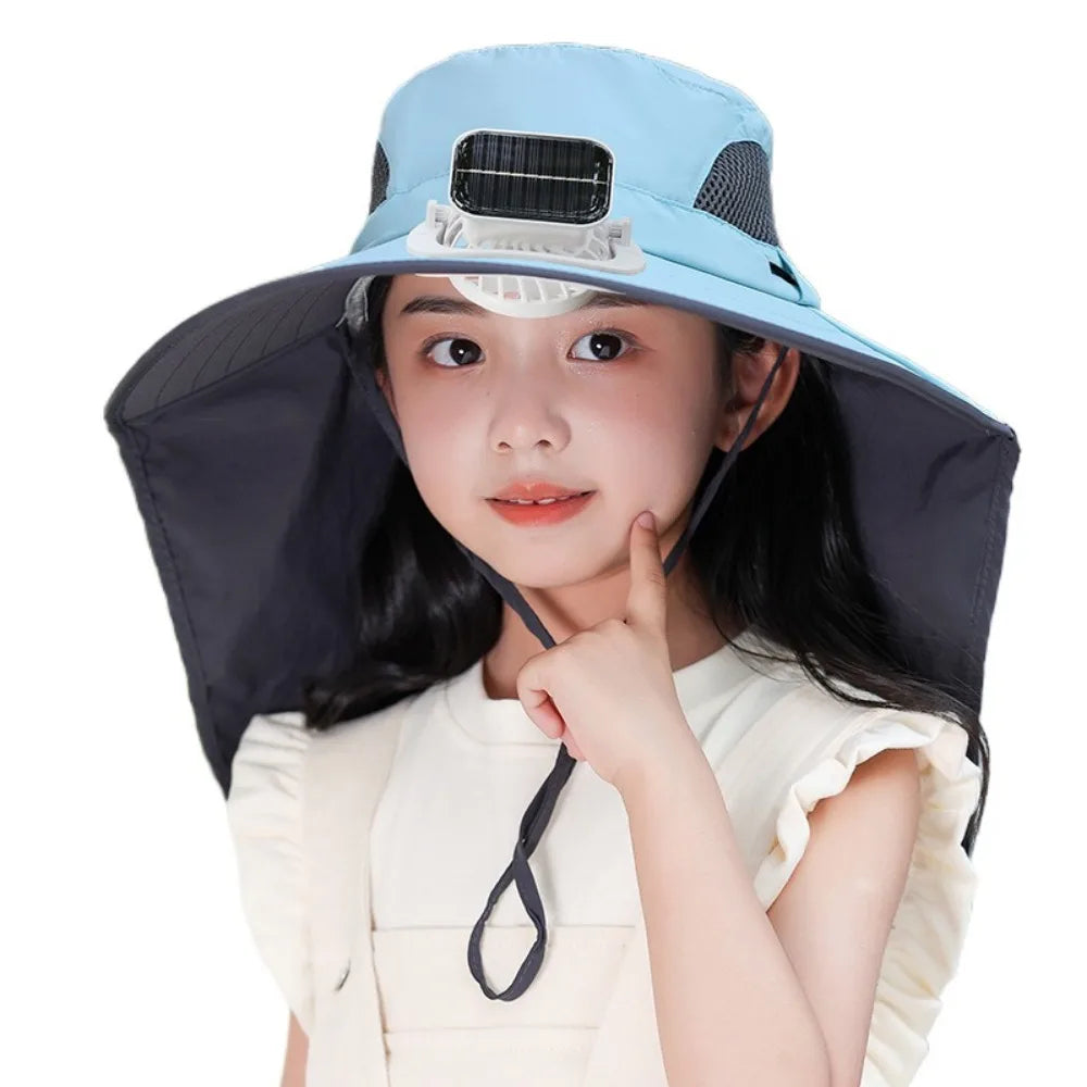 Adjustable Kids Solar Fan Hat - Orthorun