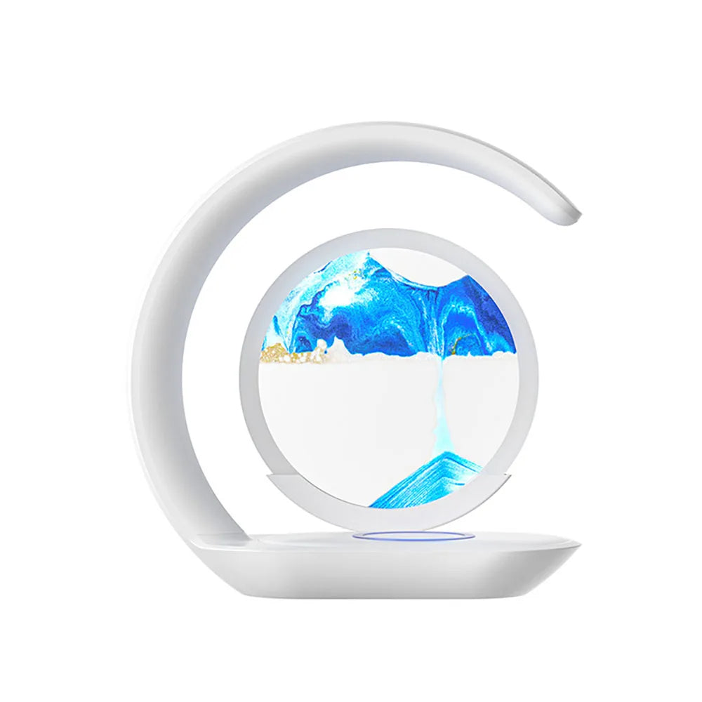 3D Sand Art Table Lamp with Wireless Charger - Orthorun