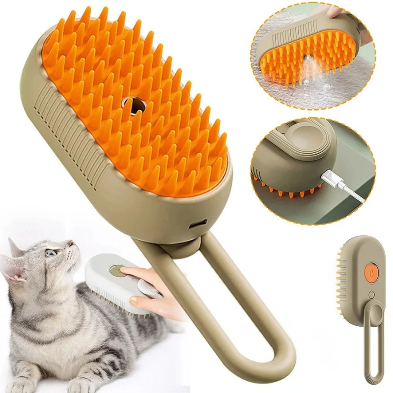 3-in-1 Pet Steam Grooming Brush - Orthorun