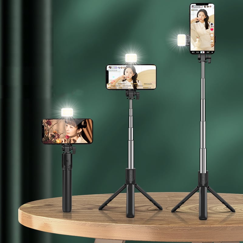 6 In 1 Wireless Bluetooth Selfie Stick With Fill Light - Orthorun