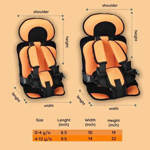 Orthorun | Portable & Foldable Child Car Booster Seat – Compact Travel Booster Cushion for Kids