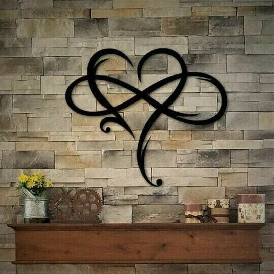 Orthorun | Endless Heart Steel Wall Decoration – Metal Wall Art for Living Room & Bedroom