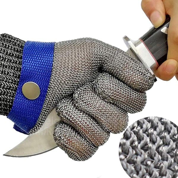 Orthorun | Food Grade Stainless Steel Mesh Metal Glove – Cut Resistant Safety Glove for Kitchen