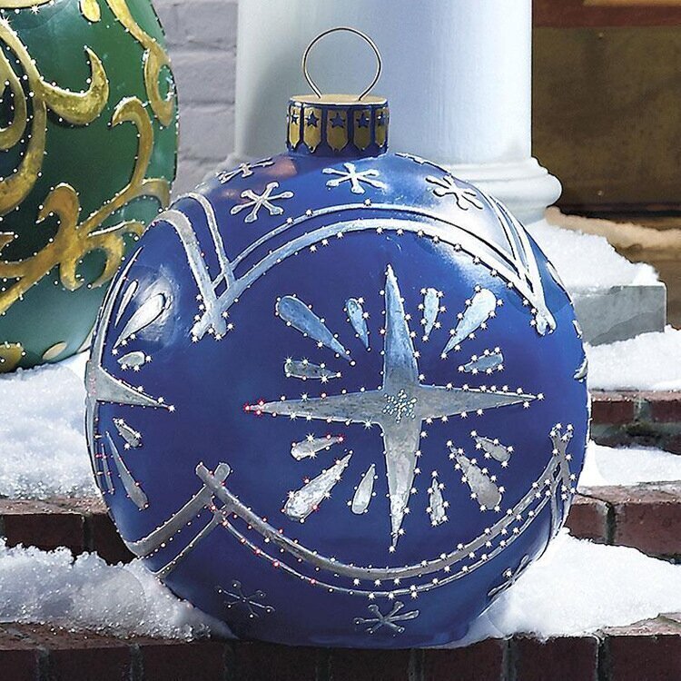 Orthorun | Inflatable Christmas Decoration Ball – Outdoor PVC Lighted Ornament
