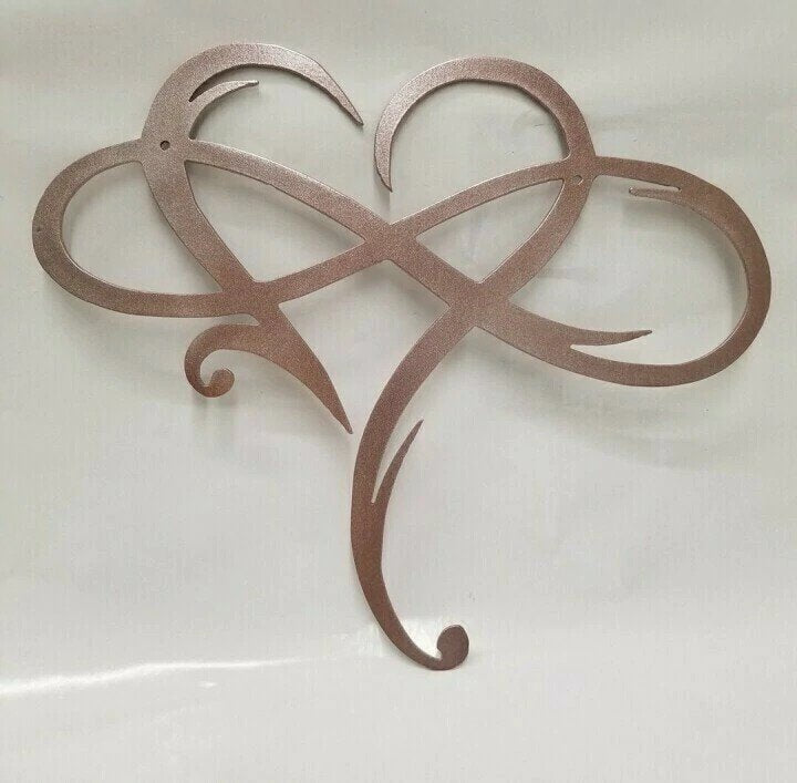 Orthorun | Endless Heart Steel Wall Decoration – Metal Wall Art for Living Room & Bedroom